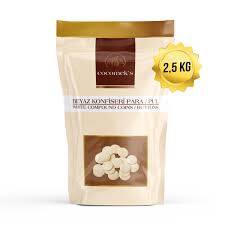 Beyaz Konfiseri Pul Çikolata 2,5 kg Doypack Pratik Ambalaj - 1