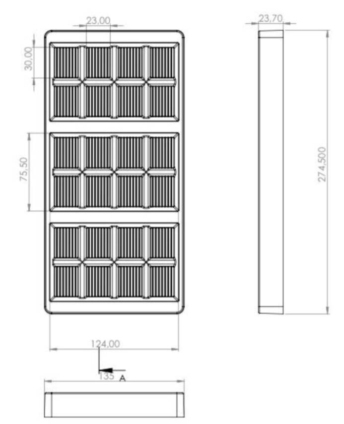Dubai Çikolata Kalıbı 3 Gözlü Polikarbon Kırılmaz Kalıp + 4 adet Krema Sıkma Torbası - 2