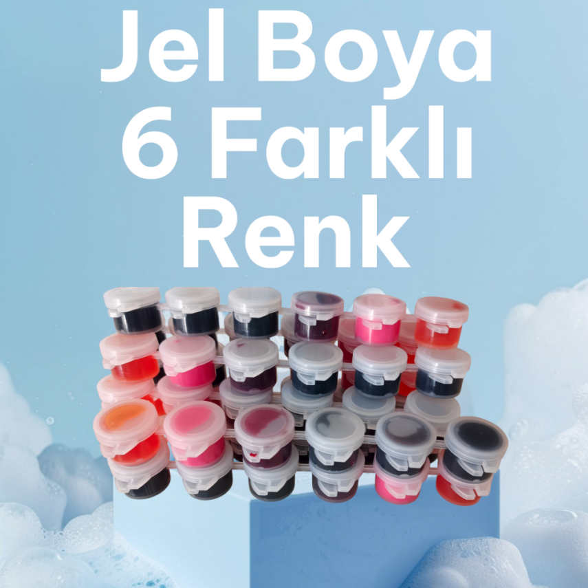 Jel Gıda Boya 6 Farklı Karışık Renk Her Bir renk 7 GR Toplam 42 GR - 1