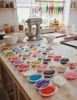 Mini Pasta Süsü Pasta Süsleme Şekeri 20 Farklı Karışık Şeker