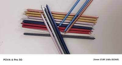 Rengarenk Uzun Pasta Ve Partı Mumu 12 Ad. 20 cm 6 Farklı Karışık Renk