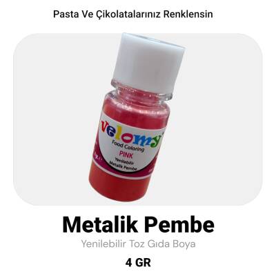 VELOMY 4 GR PEMBE METALİK TOZ BOYA