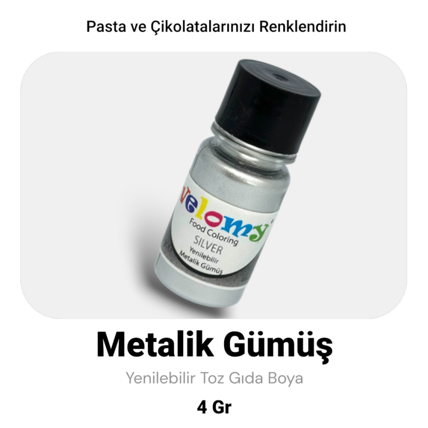 VELOMY 4GR GÜMÜŞ METALİK TOZ BOYA - 1
