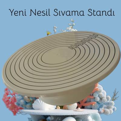 Yeni Nesil Sıvama Standı Üzeri Ölçü Desenli 32 cm Kırılmaz